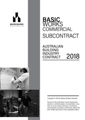 ABIC Basic Works Subcontract 2001 (Pack of 2)